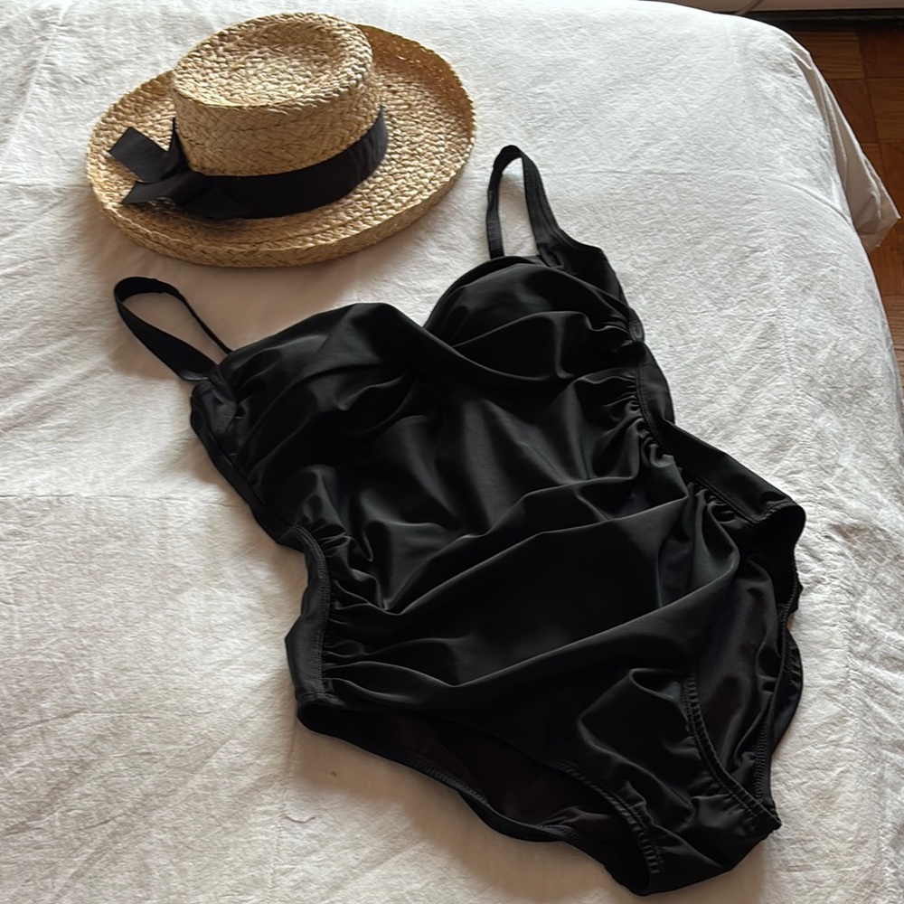 Caribbean Sand Black One Piece Swimsuit